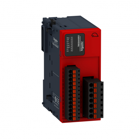 Modicon TM3 - module sécu. ctrl AU/inter/barr/tapis - cat.4 SIL3 - 24VCC - ress.