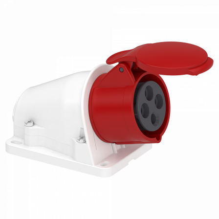 Mureva - socle de prise incliné -16 A - 3P+T - 380-415 V CA - en saillie- IP44