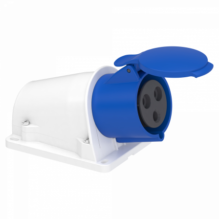 Mureva - socle de prise incliné -32 A - 2P+T - 200-250 V CA - en saillie- IP44