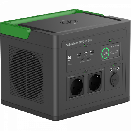 Schneider OffGrid 500, Station Electrique Portable, 230V, 517Wh Lithium-ion, LCD