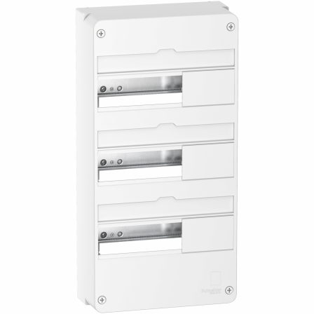 Resi9 - Coffret en saillie Blanc (RAL 9003)- 3 rangées de 13 modules