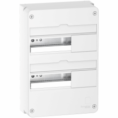 Resi9 - Coffret en saillie Blanc (RAL 9003)- 2 rangées de 13 modules