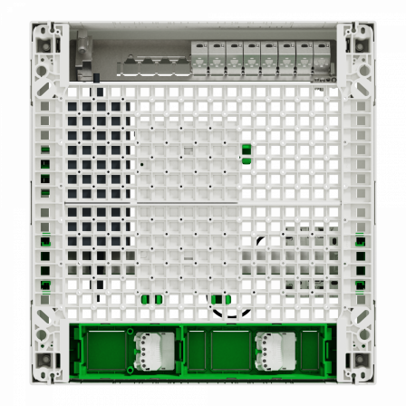 Resi9 Coffret VDI 18M2R - Switch 9ports PoE - 2 prises - grade 3TV 8xRJ45 cat6a