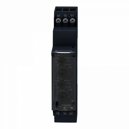 Harmony Time RE17 - relais tempo - 1OF - L Li - 1s à 100h - 24VCC/24 à 240VAC