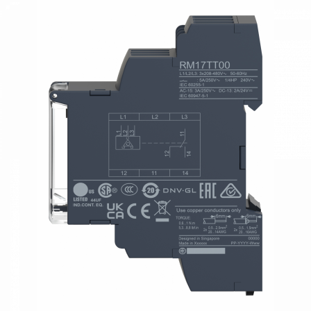 Harmony control, relais ordre et absence de phase, 208..480VAC