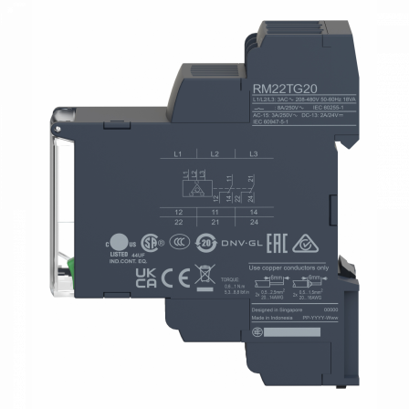 Harmony Control RM22 - relais contrôle de phases - 2OF - 208 à 480Vac