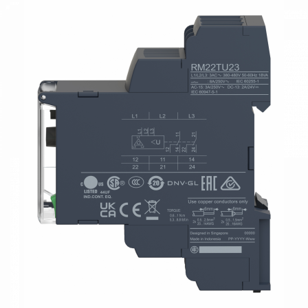 Harmony Control RM22 - relais contrôle de phases - 2OF - 380 à 480Vca