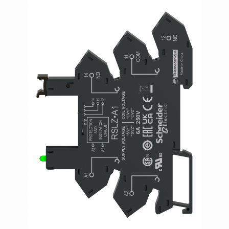 Harmony Relay RSL - embase - DEL + protect - 230VACDC - racc ressort