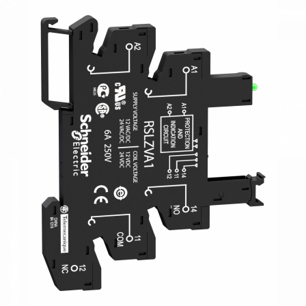 Harmony Relay RSL - embase - DEL + protect - 48/60VACDC - racc connecteur à vis
