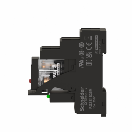 Harmony RXG - relais embroc monté sur embase - test + DEL - 1OF 10A - 24VAC