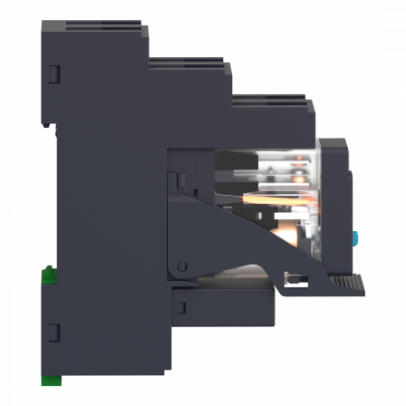 Harmony RXG - relais embroc monté sur embase - test + DEL - 1OF 10A - 24VDC