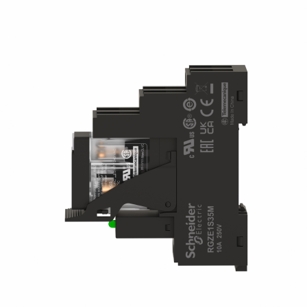 Harmony Relay RXG - relais embrochable monté sur embase - DEL - 1OF 10A - 24VDC