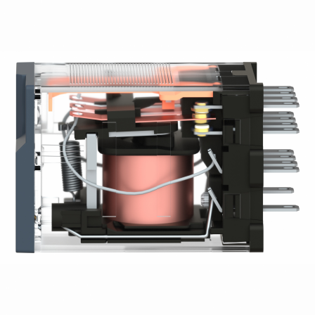 Harmony Relay RXM - relais miniature - embrochable - DEL - 4OF - 6A - 24VDC