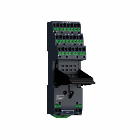 RXZ push-in socket with clamp, separate contact, for RXM2/RXM4 relays