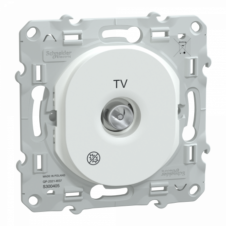 Ovalis - prise TV simple - Antibactérien