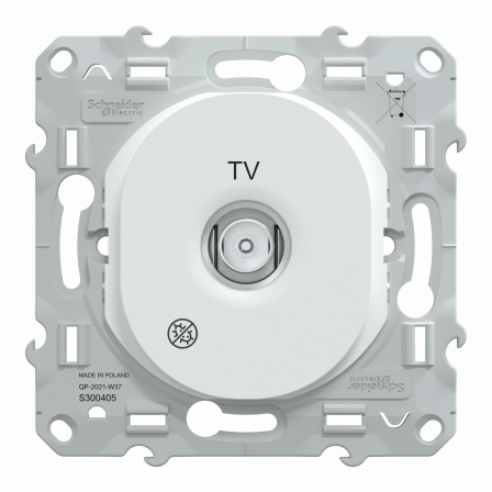 Ovalis - prise TV simple - Antibactérien