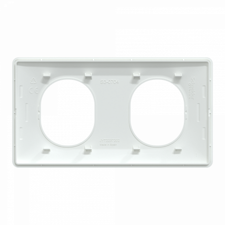 Ovalis - plaque de finition - 2 postes horizontal - entraxe 71mm - antibactérien