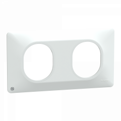 Ovalis - plaque de finition - 2 postes horizontal - entraxe 71mm - antibactérien