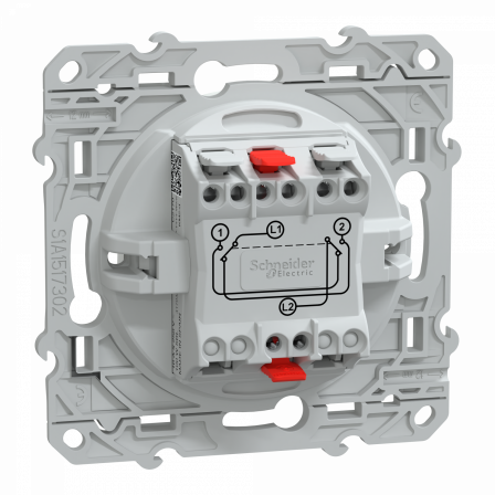 Ovalis - interrupteur permutateur - 10AX - Blanc