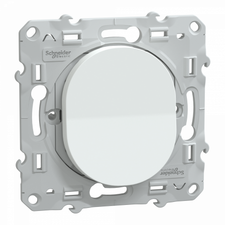 Ovalis - bouton poussoir à fermeture - 10A    Blanc