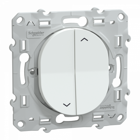 Ovalis - interrupteur 2 boutons pour volet roulant- 6AX -Blanc
