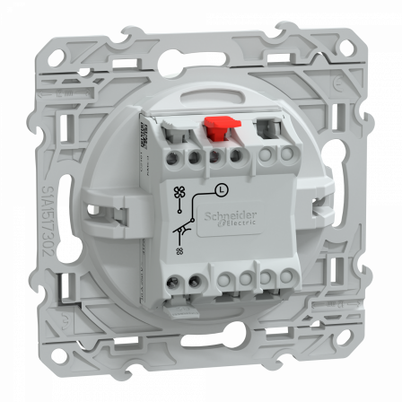 Ovalis - poussoir VMC - sans arrêt - Blanc