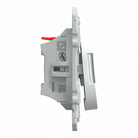 Ovalis - poussoir à fermeture avec porte-étiquette - 10AX - Blanc