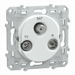Ovalis - prise TV-R-SAT - Blanc