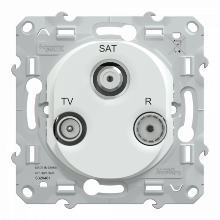 Ovalis - prise TV-R-SAT - Blanc