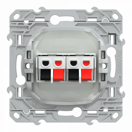Ovalis - Prise haut parleur - 2 sorties - Blanc