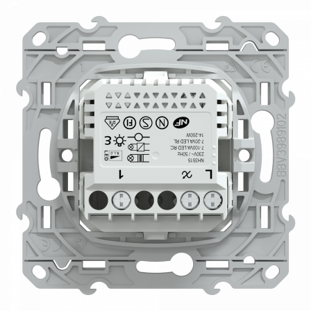 Wiser Ovalis - variateur poussoir - 2 fils - zigbee - Blanc