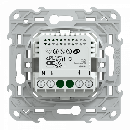 Wiser Ovalis - bouton poussoir - 10A - zigbee - Blanc