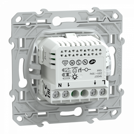 Wiser Ovalis - bouton poussoir - 10A - zigbee - Blanc