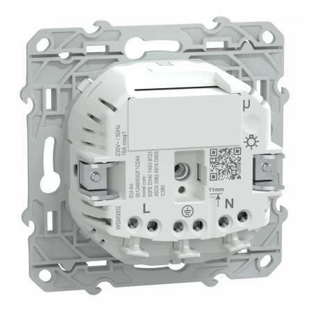 Wiser Ovalis - Prise 2P+T connectée - 16A - zigbee - Blanc