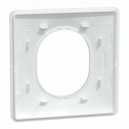 Ovalis - Plaque de finition - 1 poste Blanc