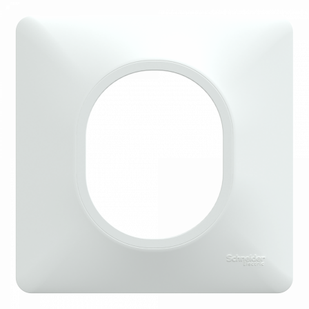 Ovalis - Plaque de finition - 1 poste Blanc