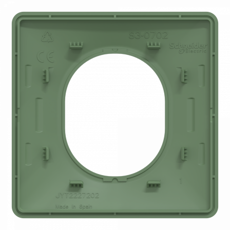 Ovalis - plaque de finition - 1 poste - vert forêt