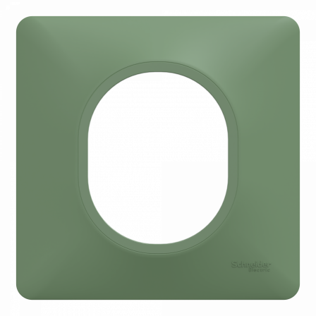 Ovalis - plaque de finition - 1 poste - vert forêt