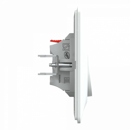 Ovalis - bouton poussoir à fermeture - 10AX - Blanc - griffes montées - plaque