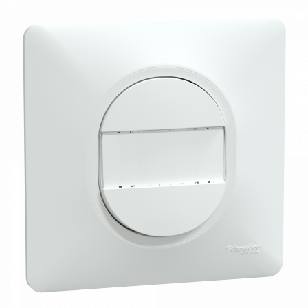 Ovalis - poussoir à fermeture porte-étiquette - 10AX - Blanc - griffes - plaque