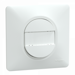 Ovalis - poussoir à fermeture porte-étiquette - 10AX - Blanc - griffes - plaque