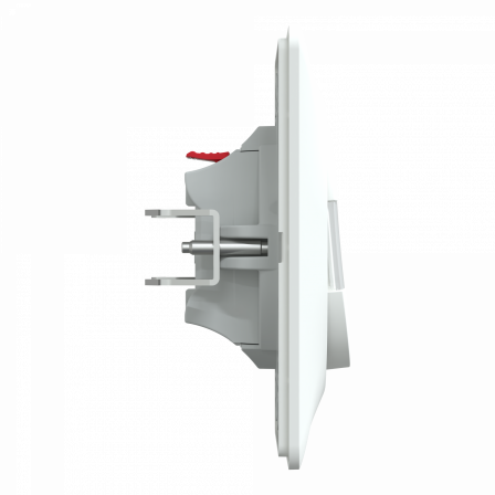 Ovalis - poussoir à fermeture porte-étiquette - 10AX - Blanc - griffes - plaque