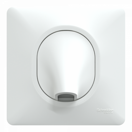 Ovalis - sortie de câble - 16A - Ø6 à 12mm - Blanc - griffes montées - plaque