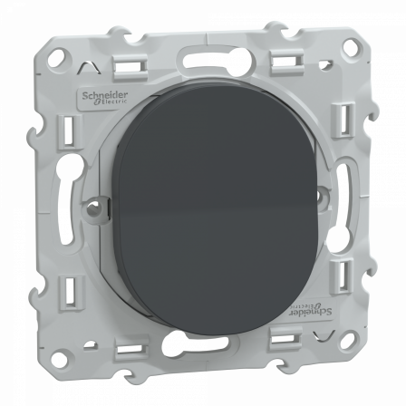 Ovalis - bouton poussoir à fermeture - 10A - Anthracite