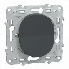 Ovalis - bouton poussoir à fermeture - 10A - Anthracite