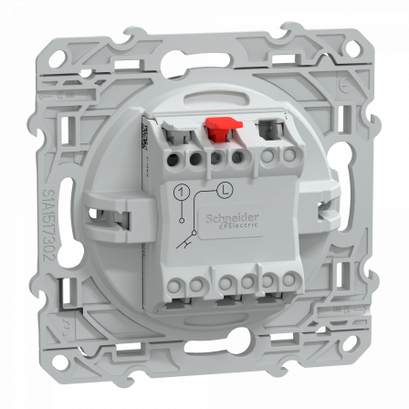 Ovalis - bouton poussoir à fermeture - 10A - Anthracite