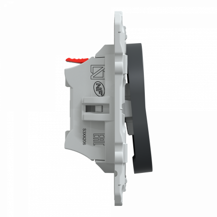 Ovalis - bouton poussoir à fermeture - 10A - Anthracite