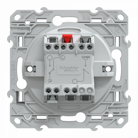 Ovalis - interrupteur 2 boutons pour volet roulant- 6AX -Anthracite