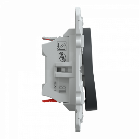 Ovalis - double poussoir fermeture - 10AX - Anthracite