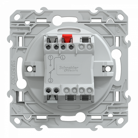 Ovalis - interrupteur va et vient - 10AX - lumineux ou témoin - Anthracite